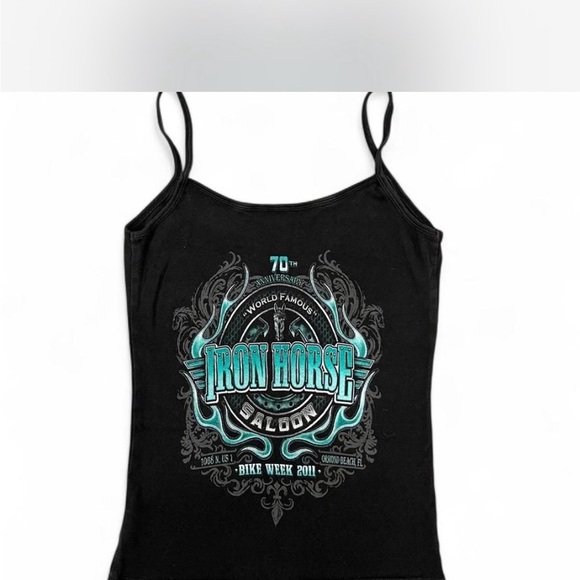 Harley-Davidson Black Camisole with Teal Graphic - Picture 2 of 3